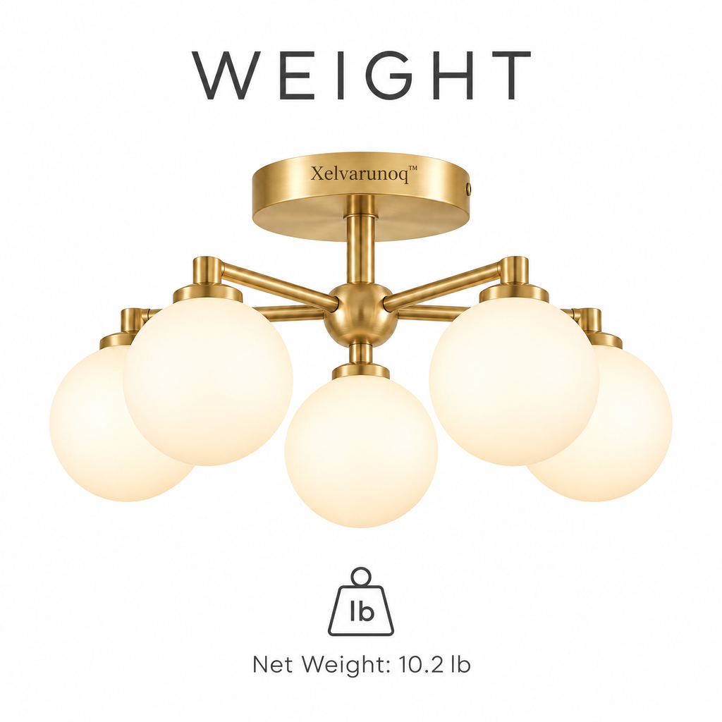 Xelvarunoq™ Metro Opal Globe Ceiling Light