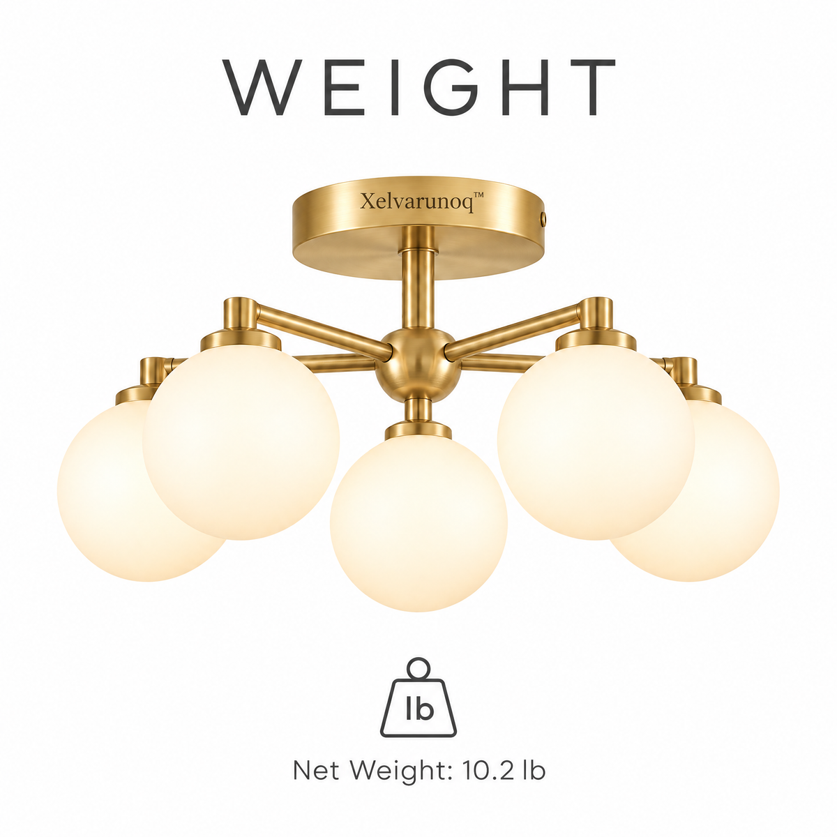 Xelvarunoq™ Metro Opal Globe Ceiling Light