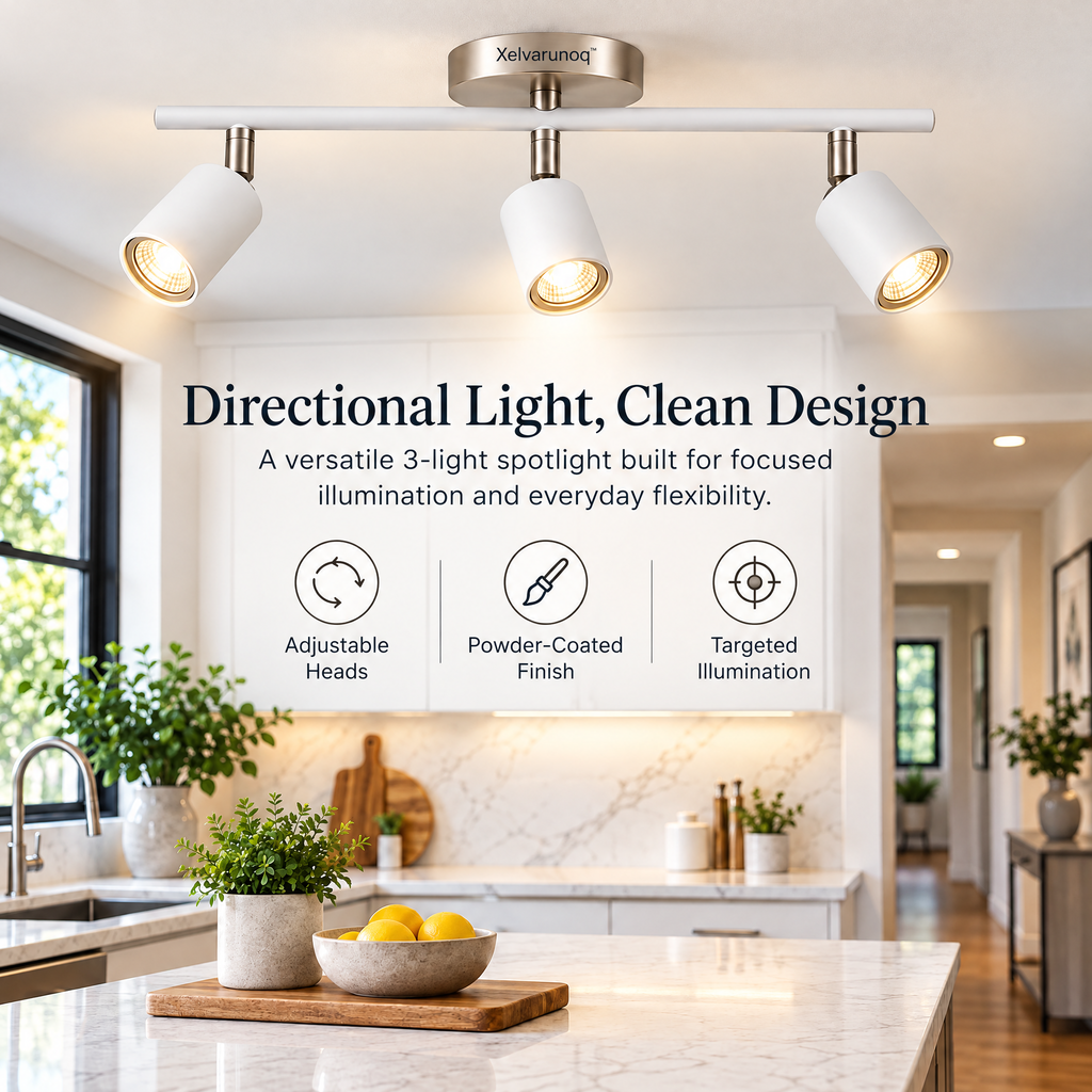 Xelvarunoq™ Axis 3-Light Adjustable Ceiling Spotlight