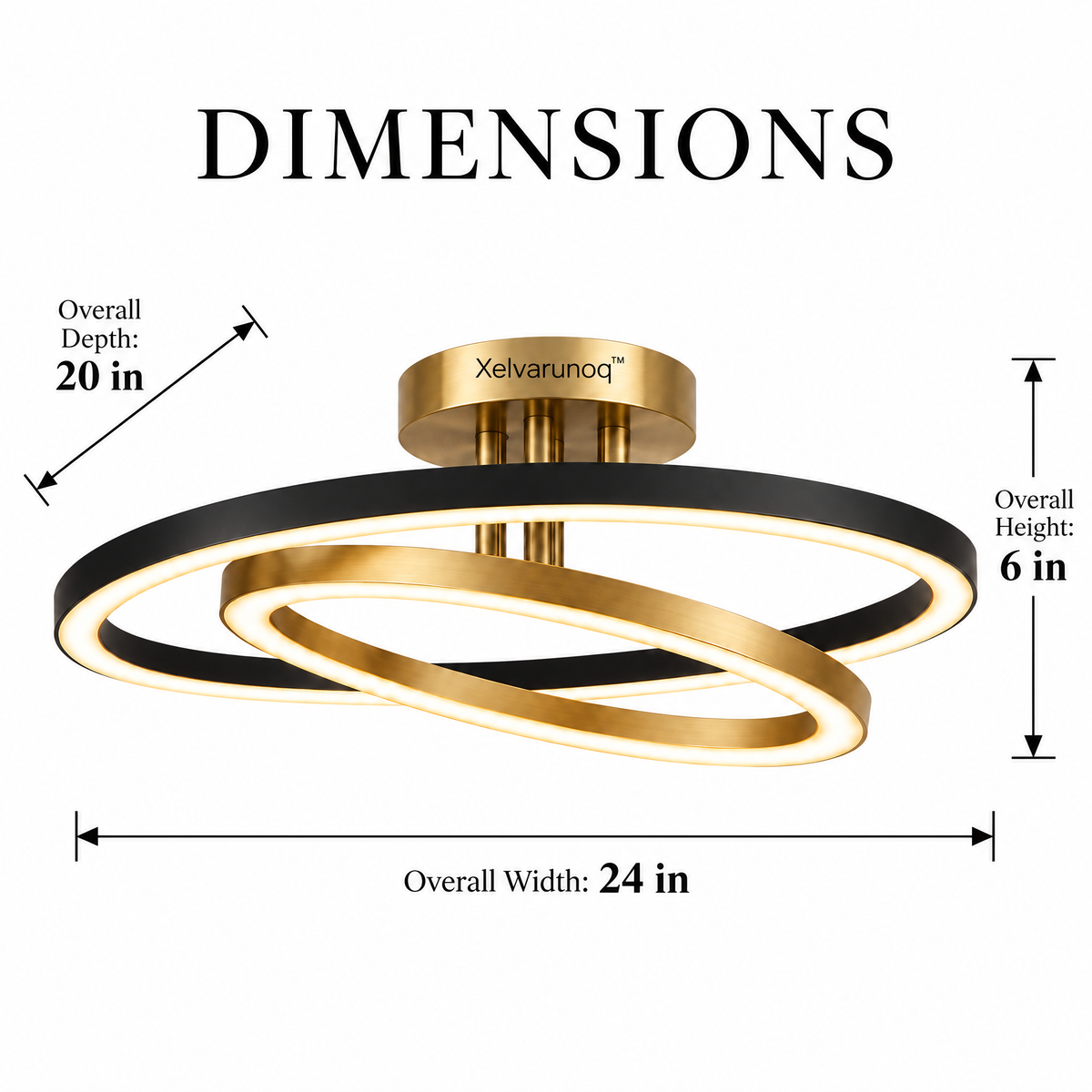 Xelvarunoq™ Halo Ring LED Flush Mount