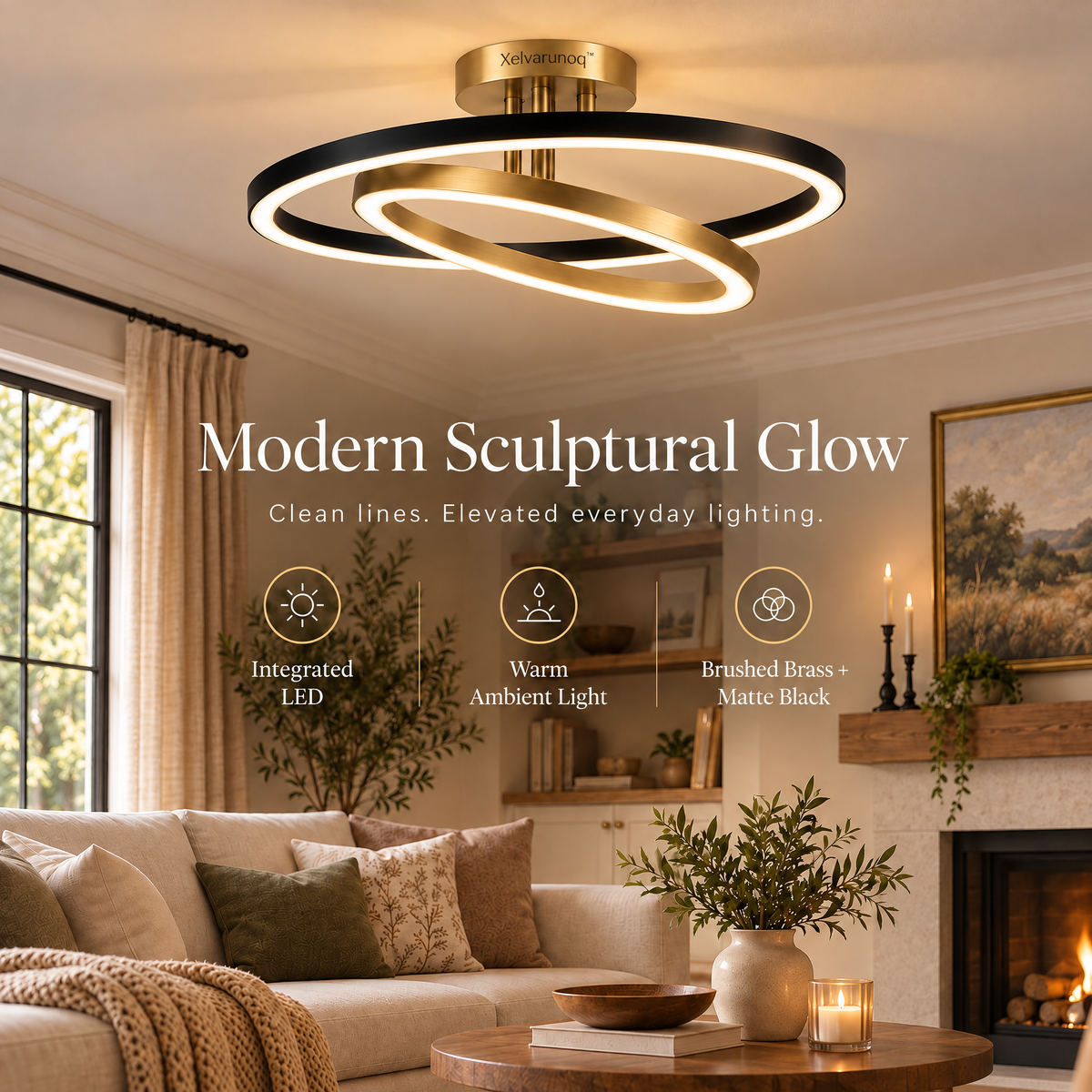 Xelvarunoq™ Halo Ring LED Flush Mount