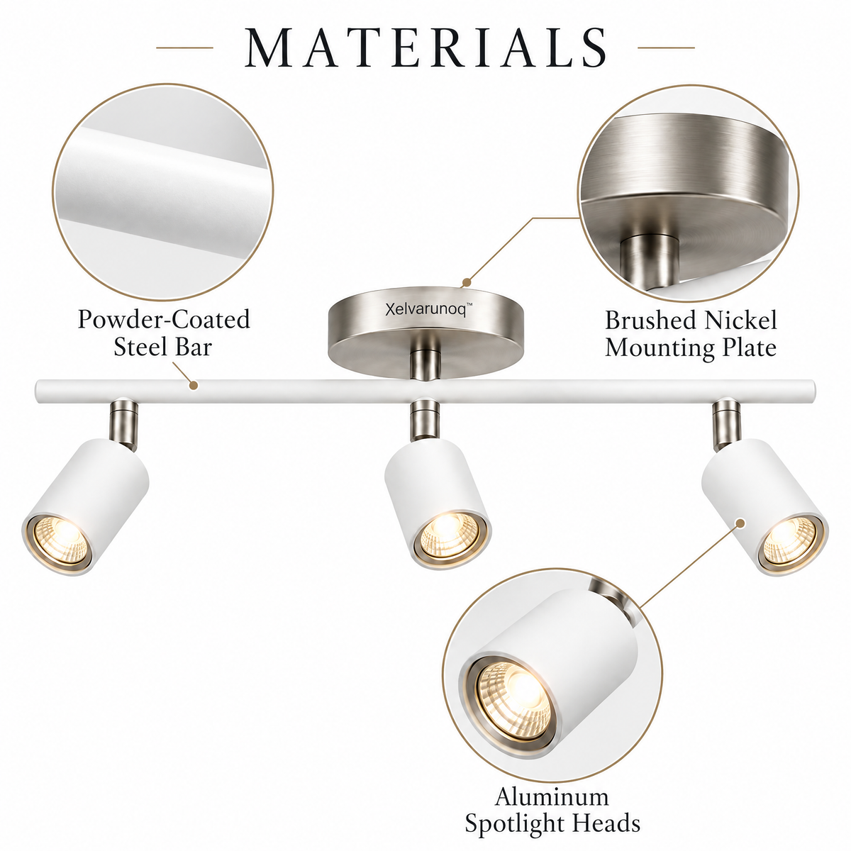 Xelvarunoq™ Axis 3-Light Adjustable Ceiling Spotlight