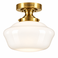 Xelvarunoq™ Heritage Milk Glass Ceiling Light
