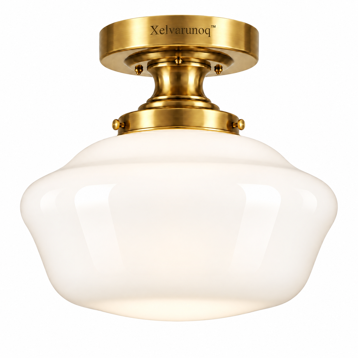 Xelvarunoq™ Heritage Milk Glass Ceiling Light