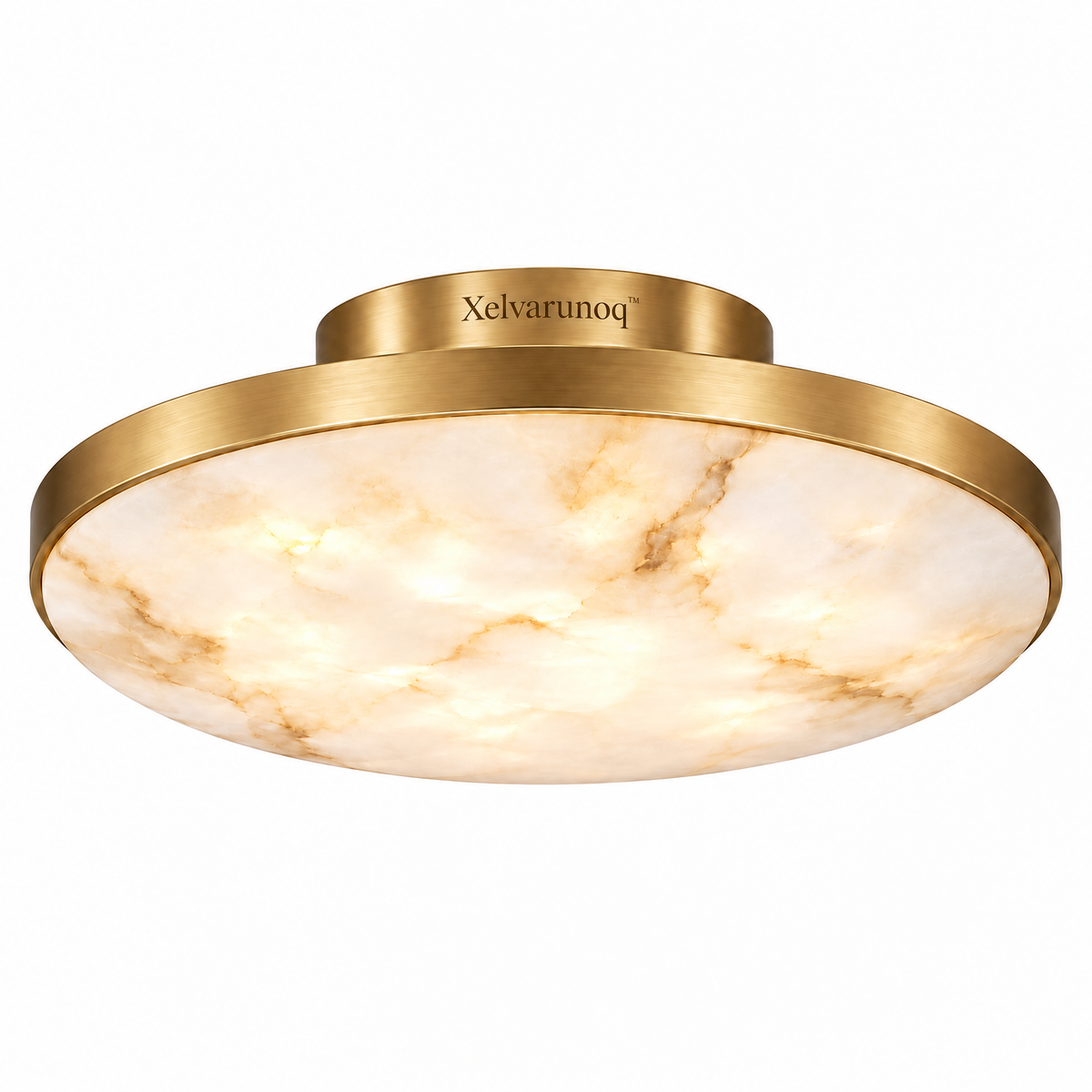 Xelvarunoq™ Aurelia Alabaster-Style Ceiling Light
