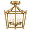 Xelvarunoq™ Sutton Brass Lantern Ceiling Light
