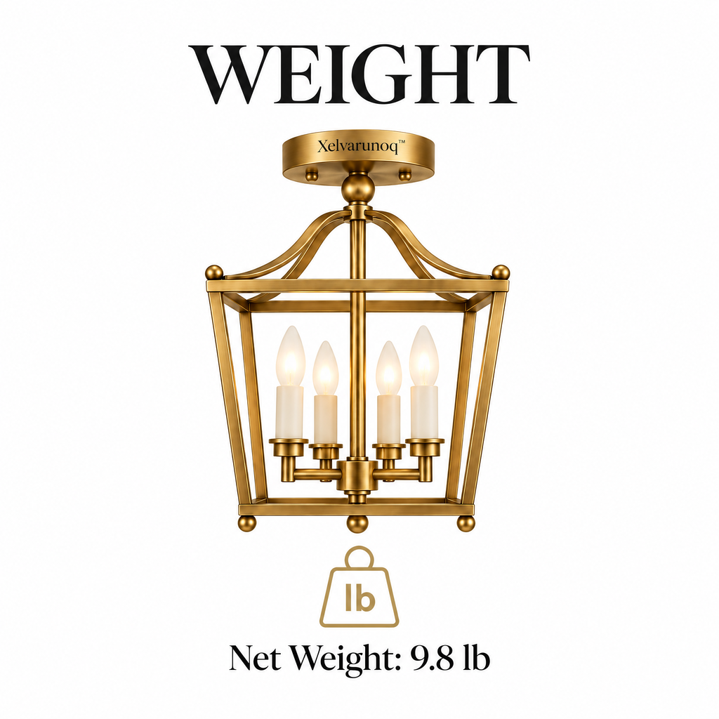 Xelvarunoq™ Sutton Brass Lantern Ceiling Light