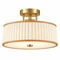 Xelvarunoq™ Solenne Pleated Drum Ceiling Light