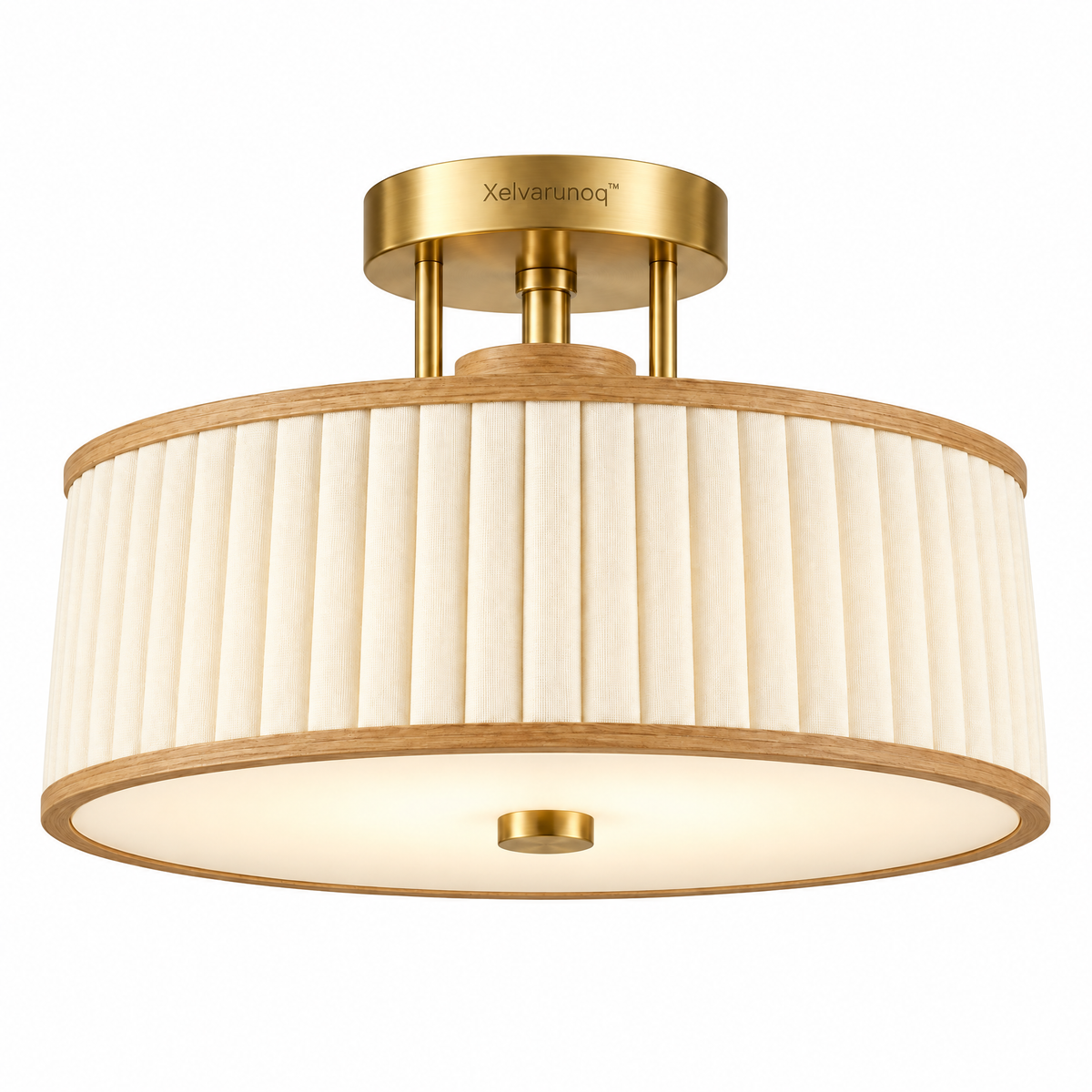 Xelvarunoq™ Solenne Pleated Drum Ceiling Light