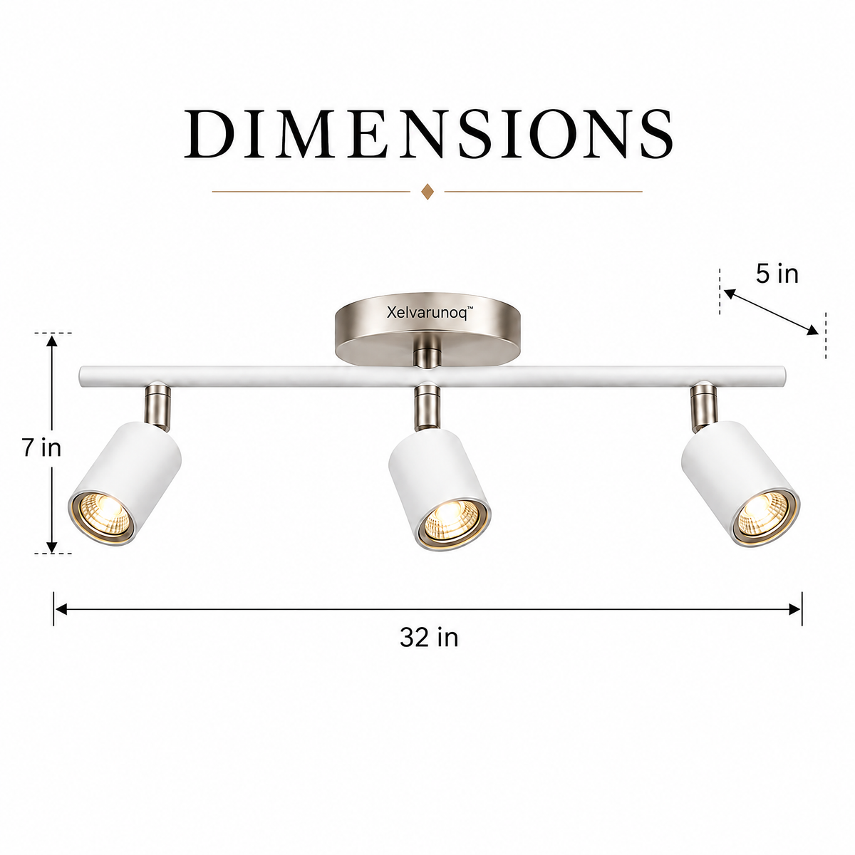 Xelvarunoq™ Axis 3-Light Adjustable Ceiling Spotlight
