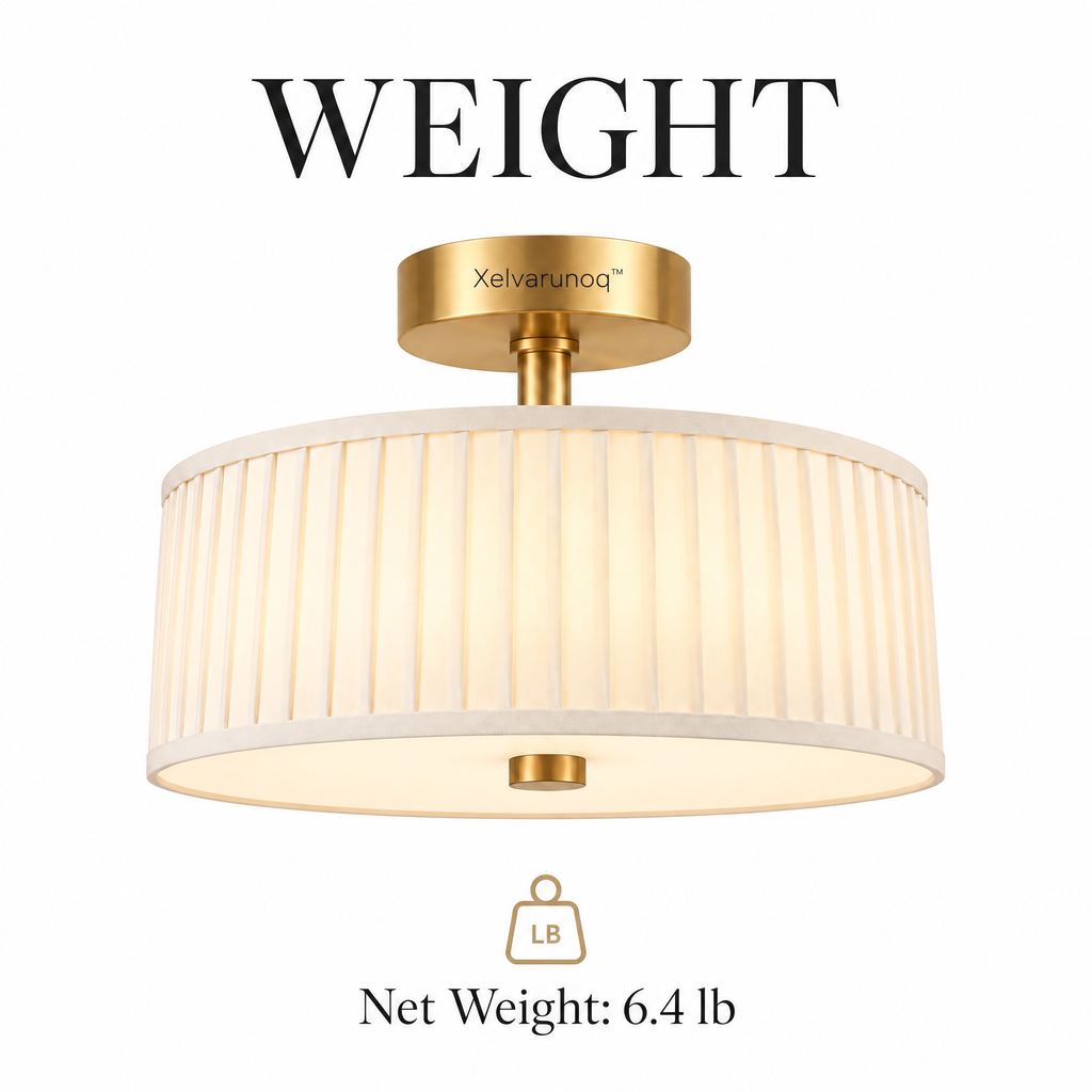 Xelvarunoq™ Solenne Pleated Drum Ceiling Light