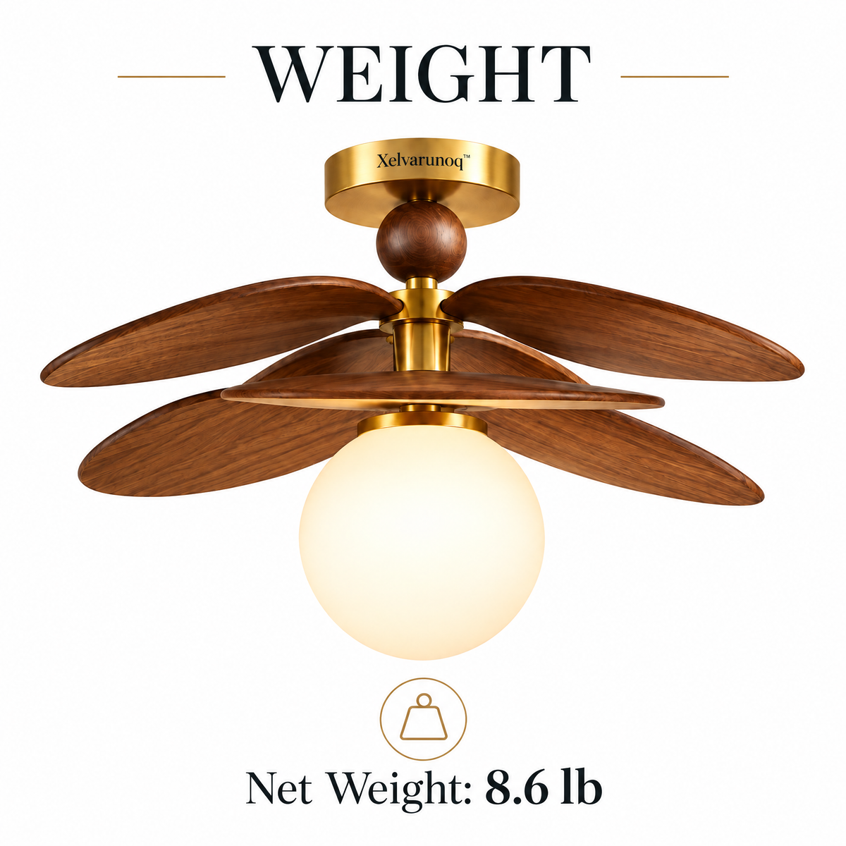 Xelvarunoq™ Aurora Wood Petal Ceiling Light