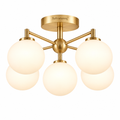 Xelvarunoq™ Metro Opal Globe Ceiling Light