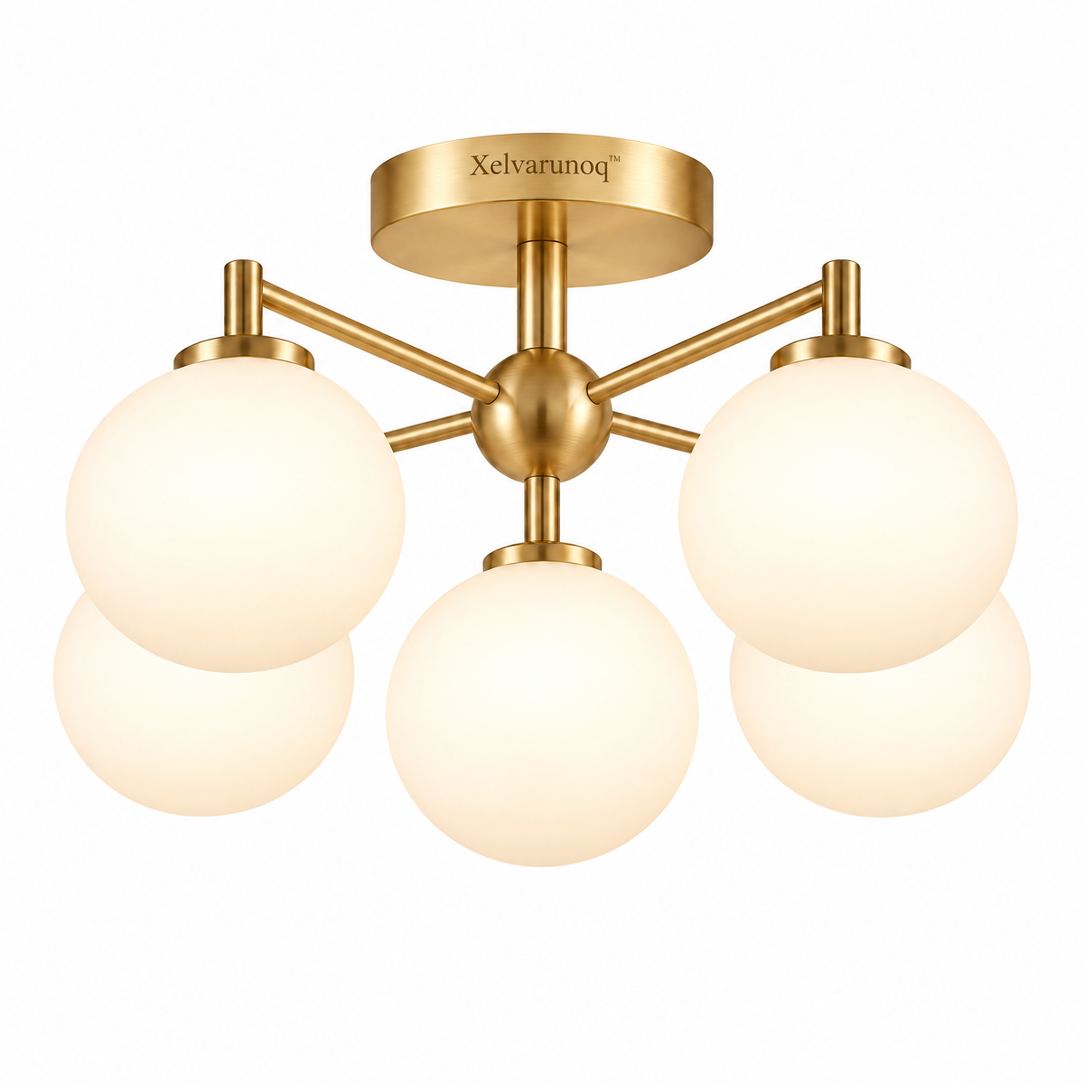 Xelvarunoq™ Metro Opal Globe Ceiling Light