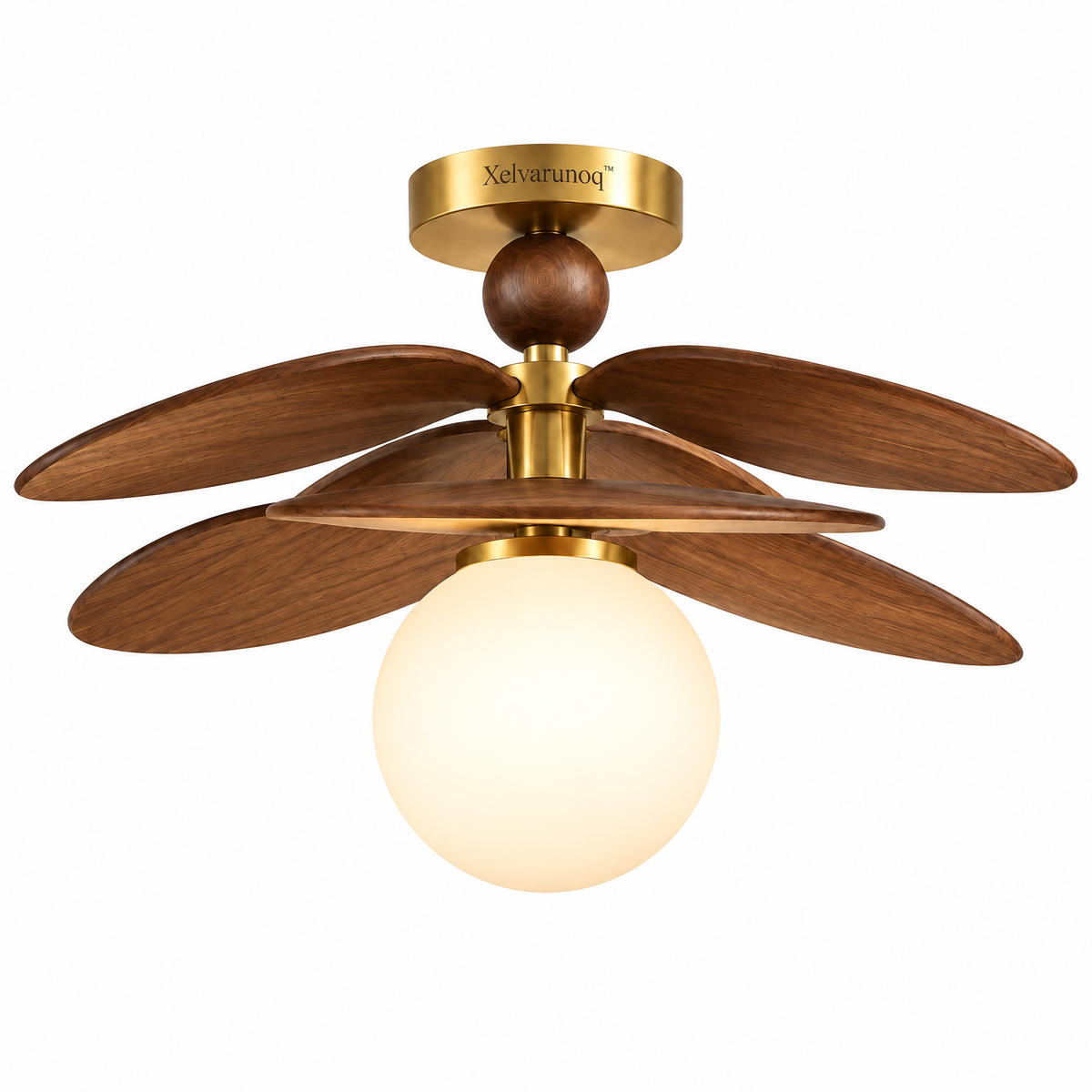 Xelvarunoq™ Aurora Wood Petal Ceiling Light