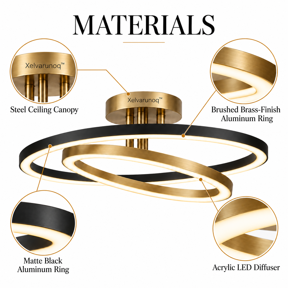 Xelvarunoq™ Halo Ring LED Flush Mount