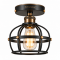 Xelvarunoq™ Forge Industrial Cage Ceiling Light